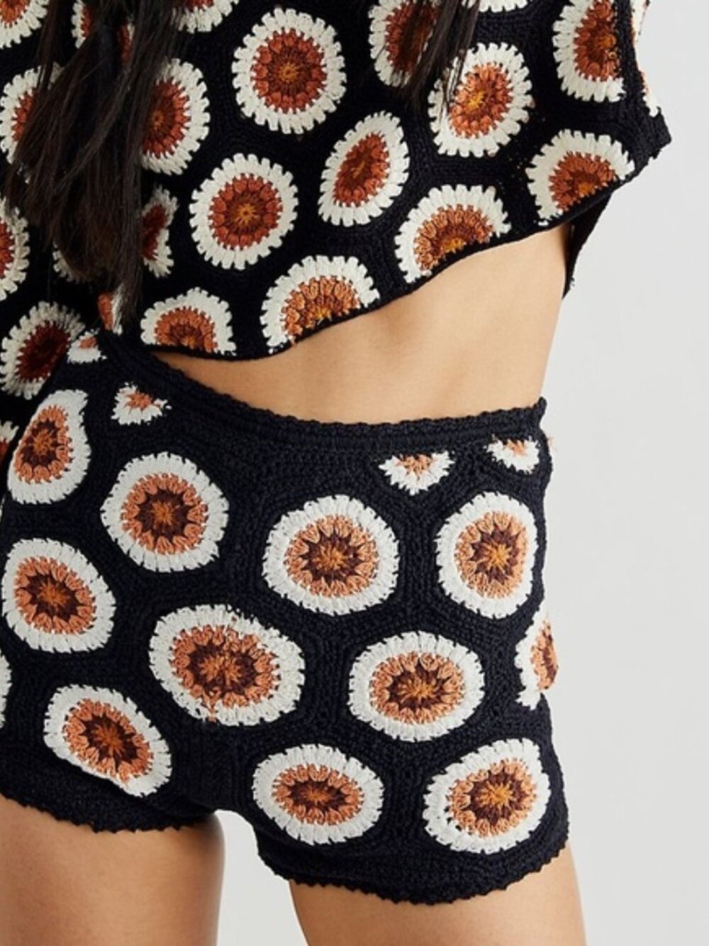 Free People Stitch The Moon Crochet Shorts New XS